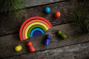 Rainbow Peg Doll Set